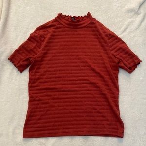 Orange Mini Turtleneck Top